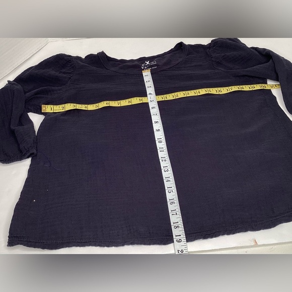 Velvet label long sleeve blue cotton top - Picture 5 of 11